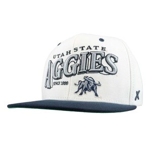Utah State Aggies Since 1888 Tan Navy Bull Cap
